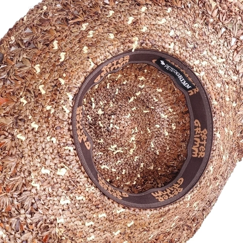 New Women's Peter Grimm Dark Brown Wide Brim Hat OSFM One Size Fits Most - Picture 11 of 15